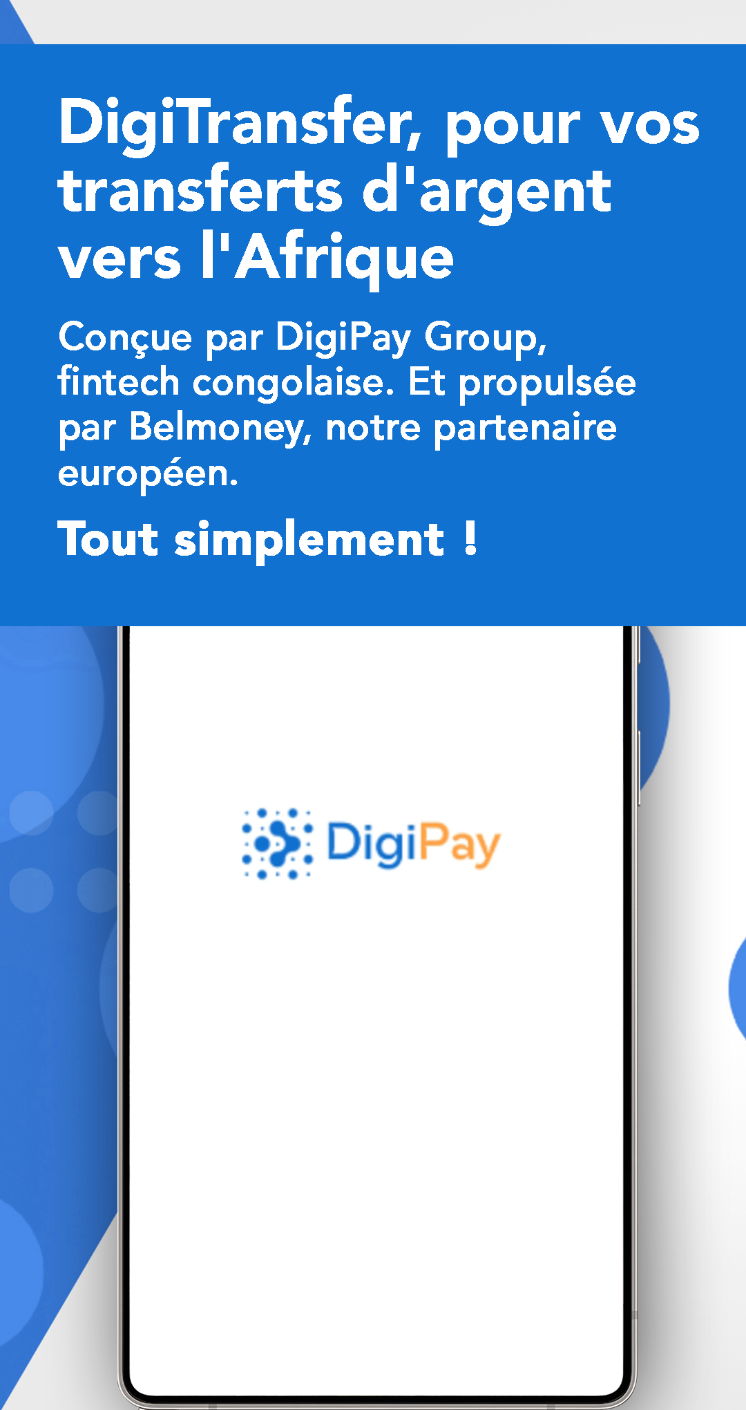 DigiTransfer App - écran 1