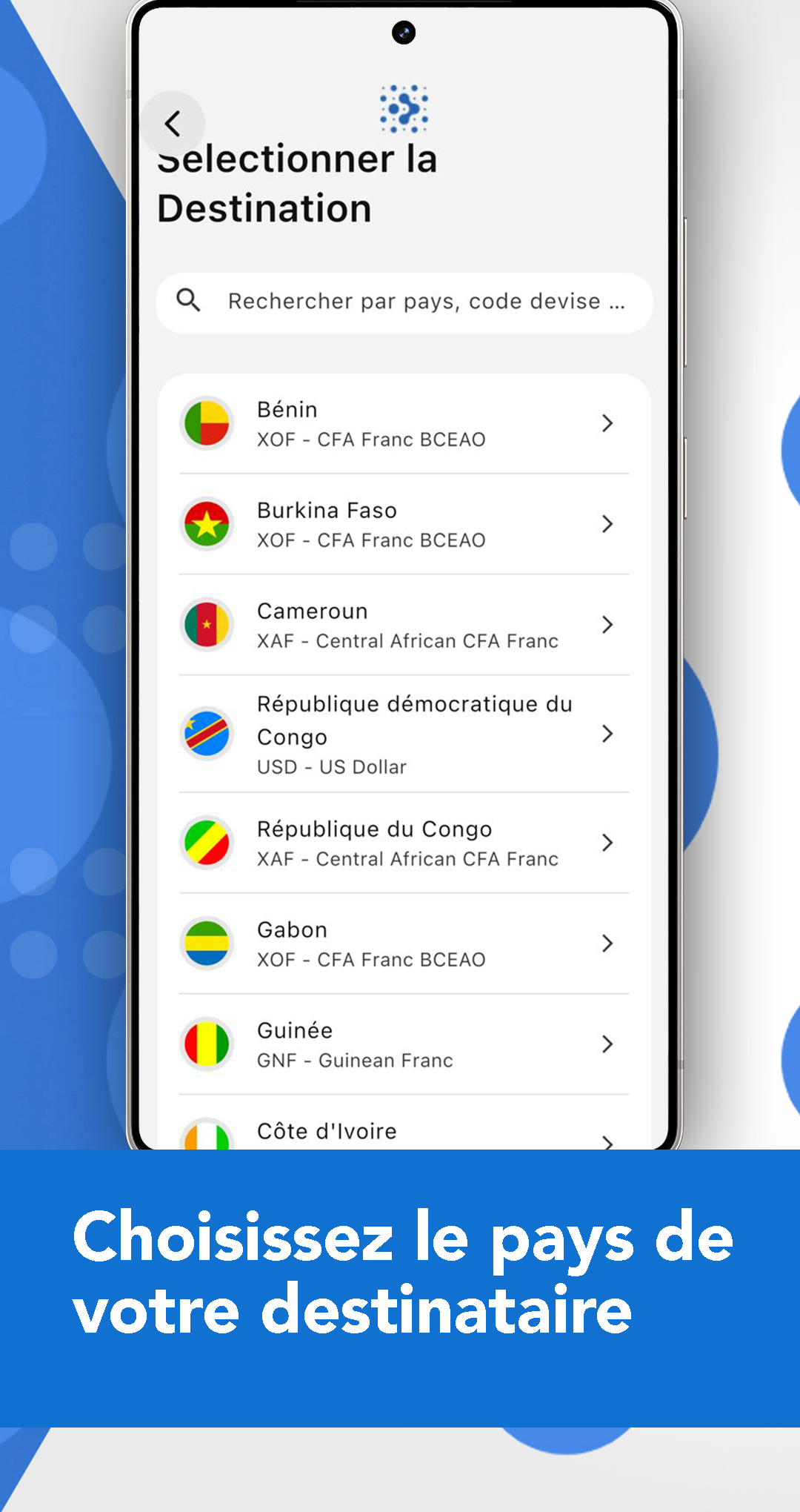 DigiTransfer App - écran 2